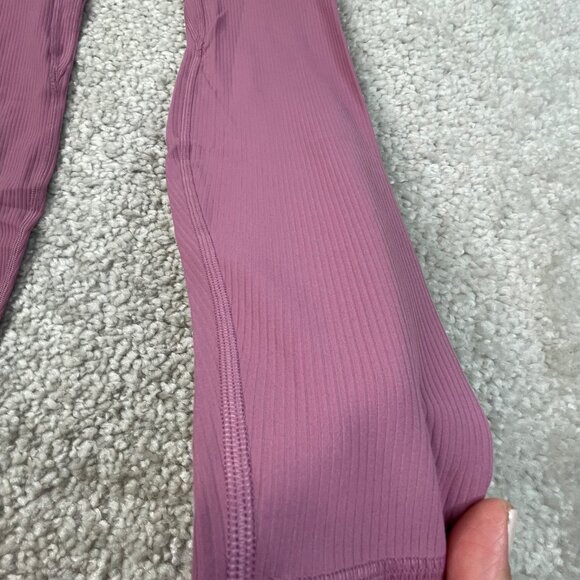 Lululemon Align Ribbed High Rise Pant Legging Velvet Dust Pink - Picture 6 of 10